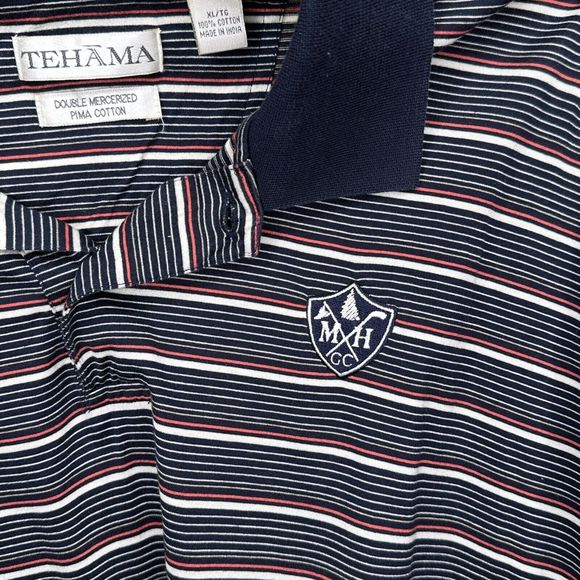 Tehama Shirt Mens Large Golf Polo Maedia Heights Golf Club - Picture 5 of 6